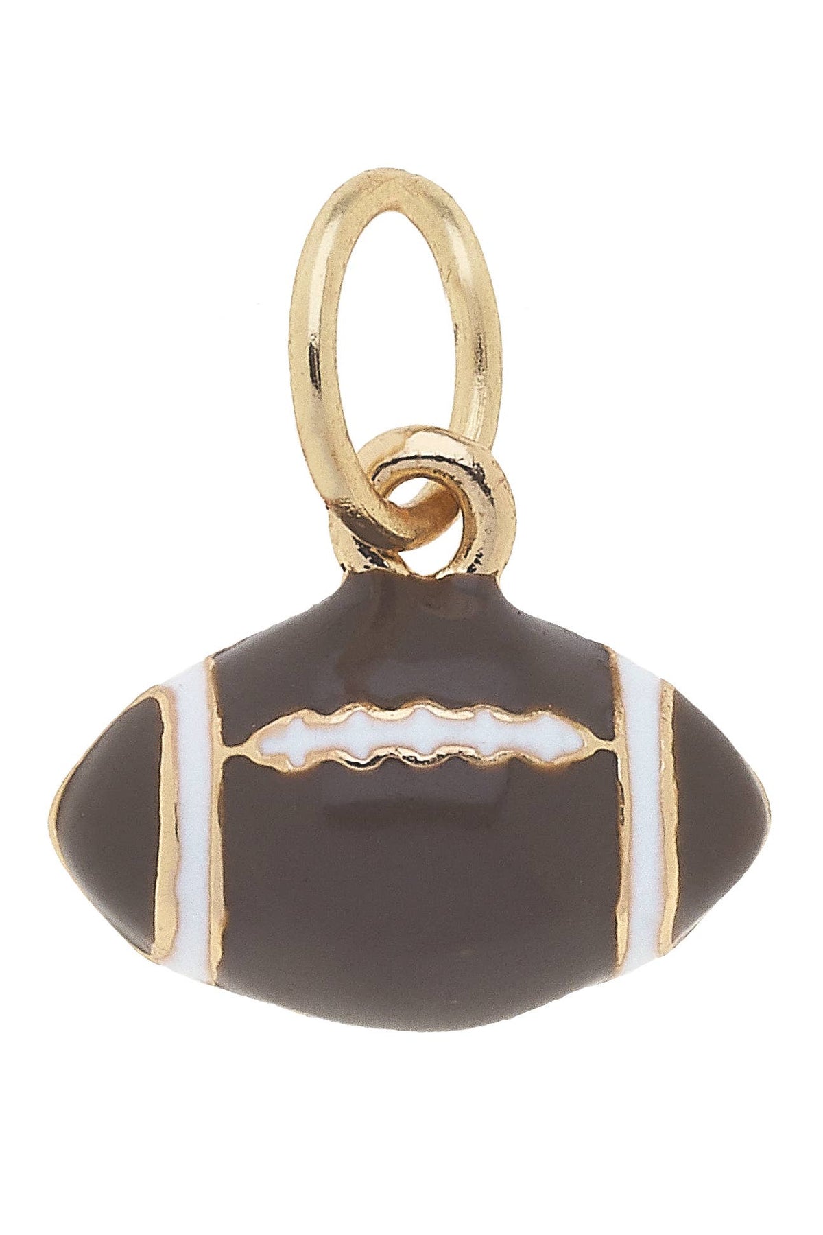 3-D Football Charm in Brown