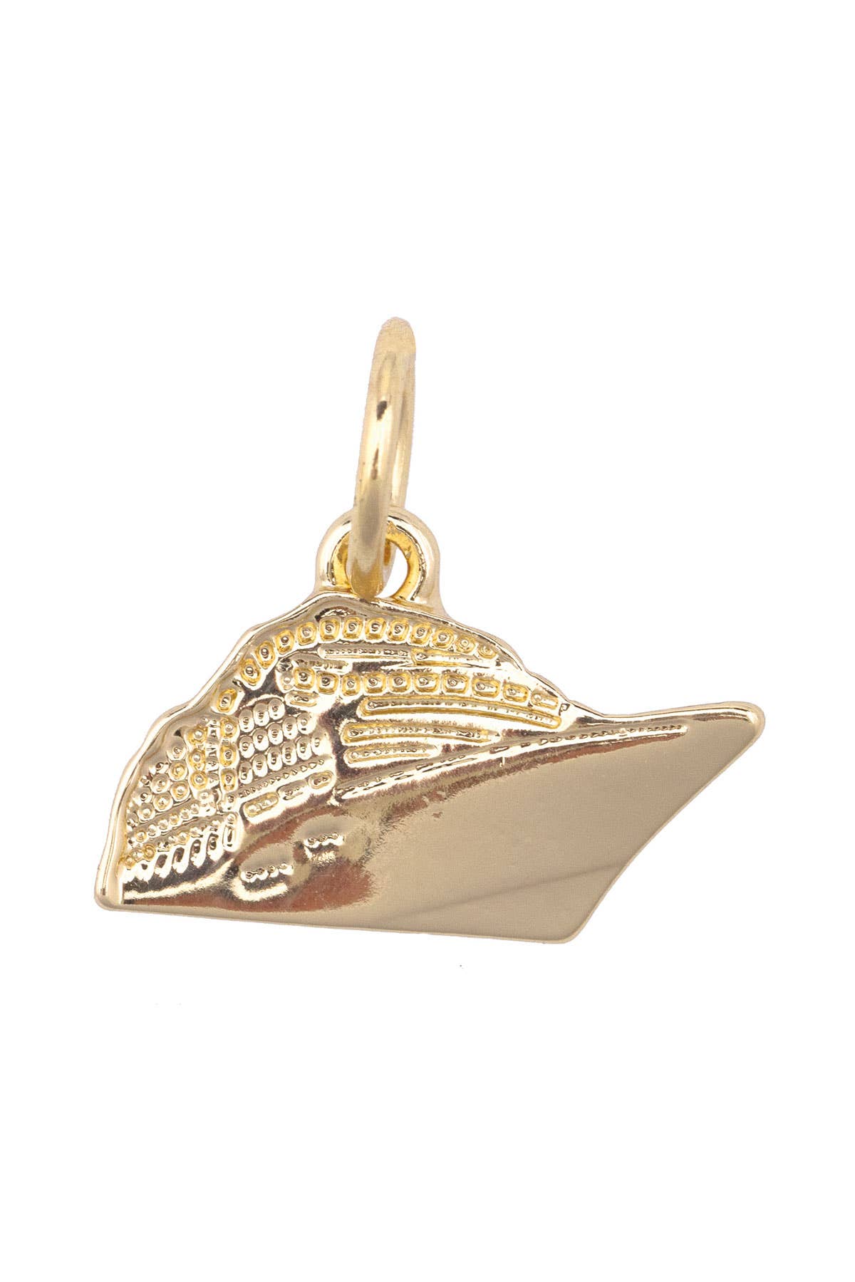 Cruise Ship Charm in Shiny Gold