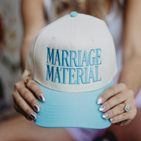 Marriage Material Two-Toned Trucker Hats For Women