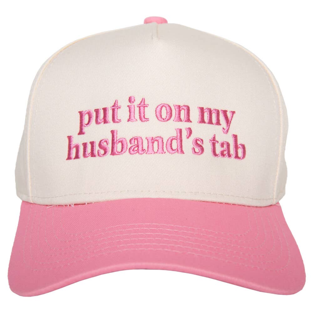 Put It On My Husband's Tab Two-Toned Vintage Hat