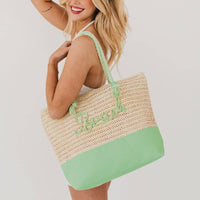 Beach Bum Raffia Tote Bag