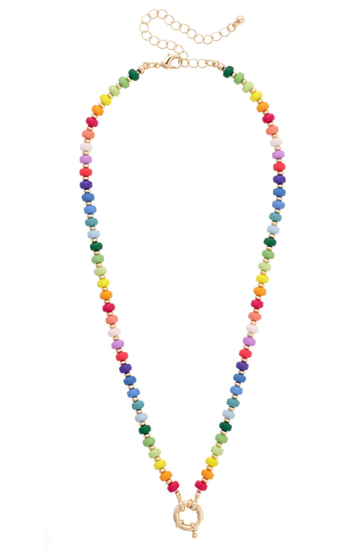 Sunday Rainbow Beaded Necklace in Multi