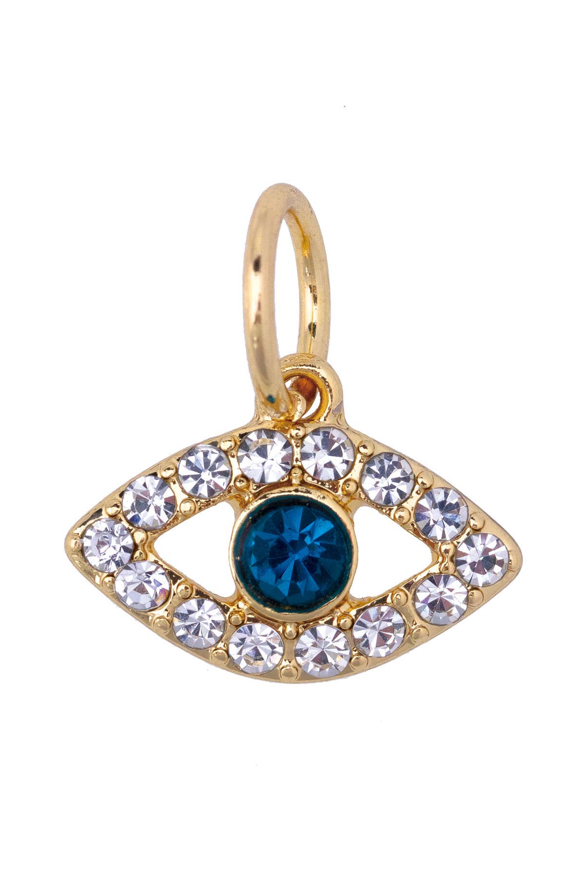 Pave Eye Charm in Shiny Gold