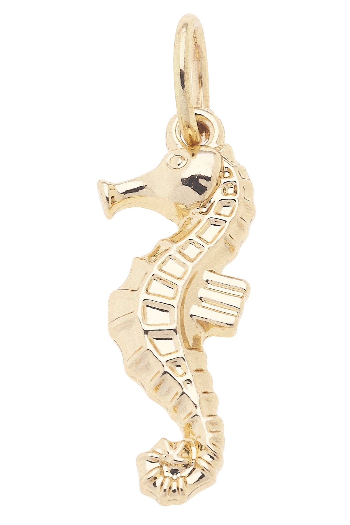Seahorse Charm in Shiny Gold