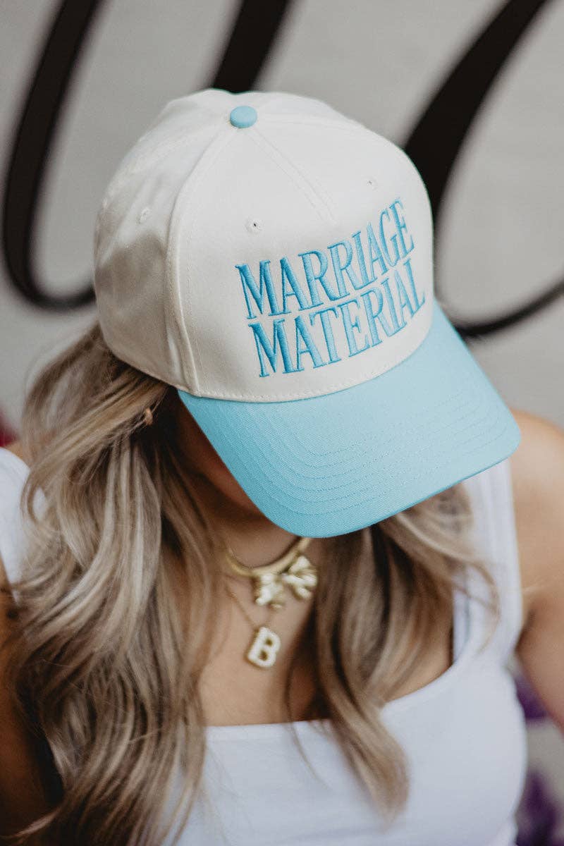 Marriage Material Two-Toned Trucker Hats For Women